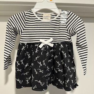 FIRST IMPRESSIONS GIRLS COLLECTION TOP DEEP BLACK 6-9 MONTHS